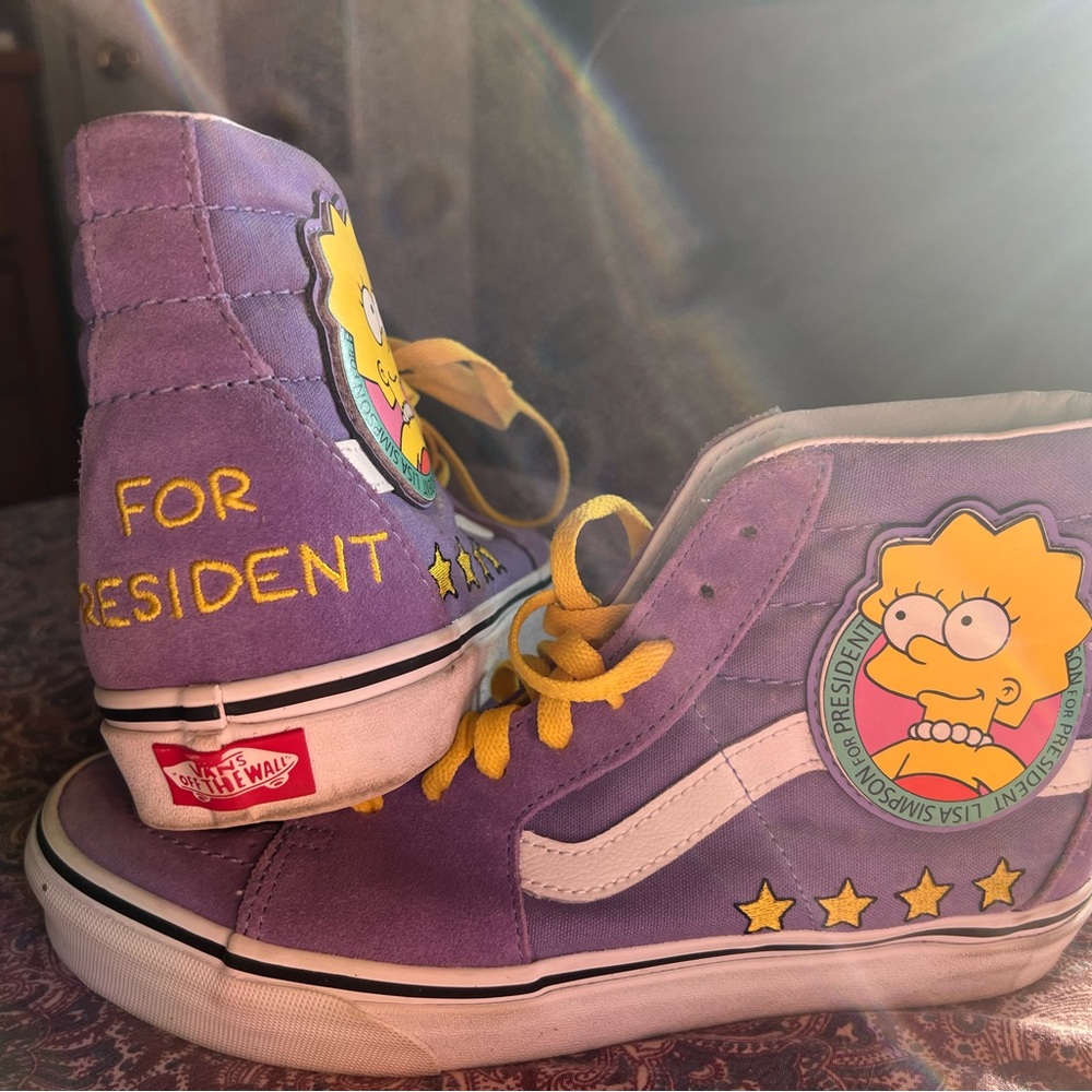 Lisa Simpson Purple High-Top Vans